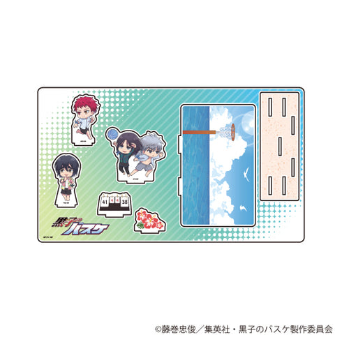 『黒子のバスケ』プレミアム アクリルジオラマプレート 04/洛山高校&霧崎第一高校 ビーチバスケver. (ミニキャラ)